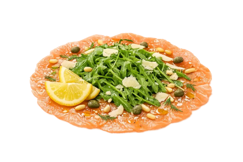 Carpaccio gerookte zalm - doos (8x10x80g)