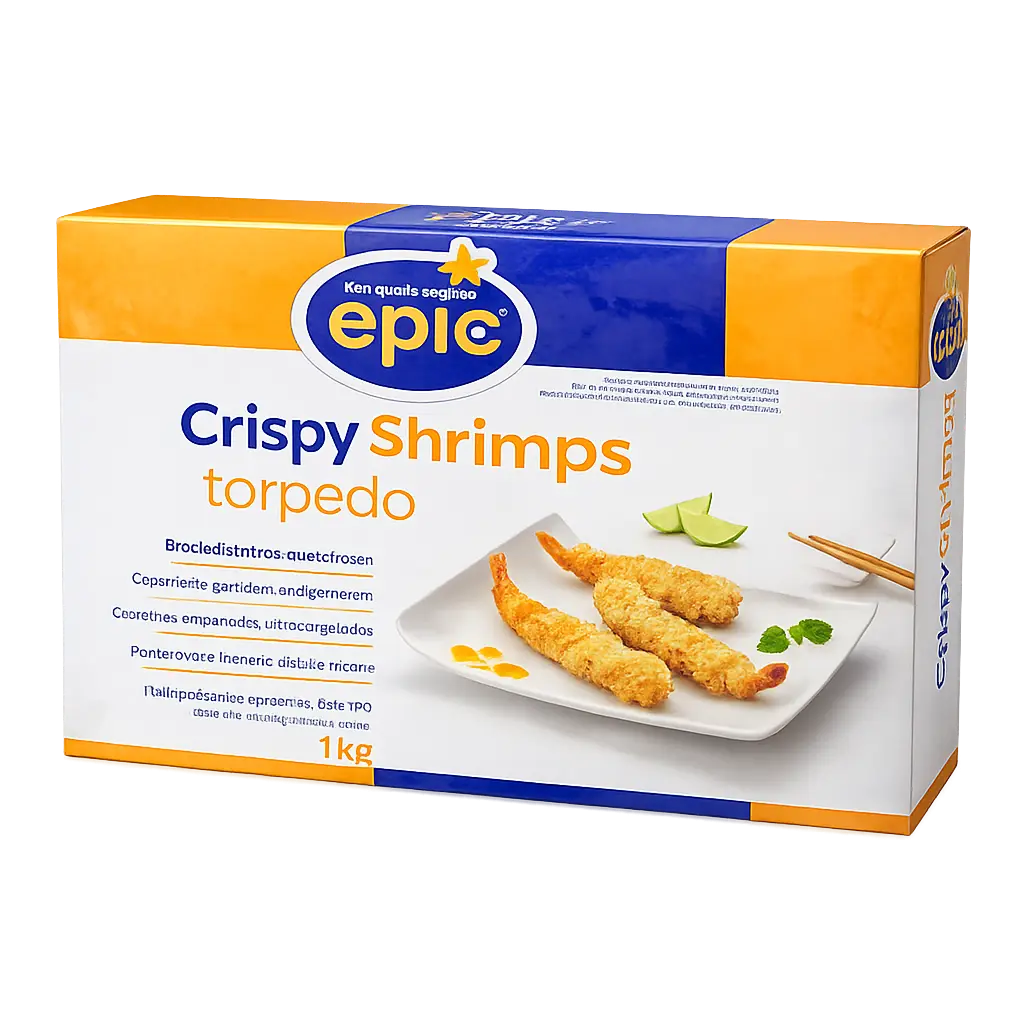 Epic crispy shrimp torpedo ebi fry - 1kg (46-55 stukken)
