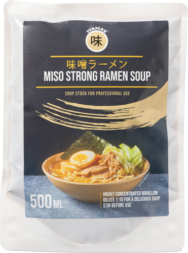 Itamae Miso sterke ramensoep zakje (500ml)