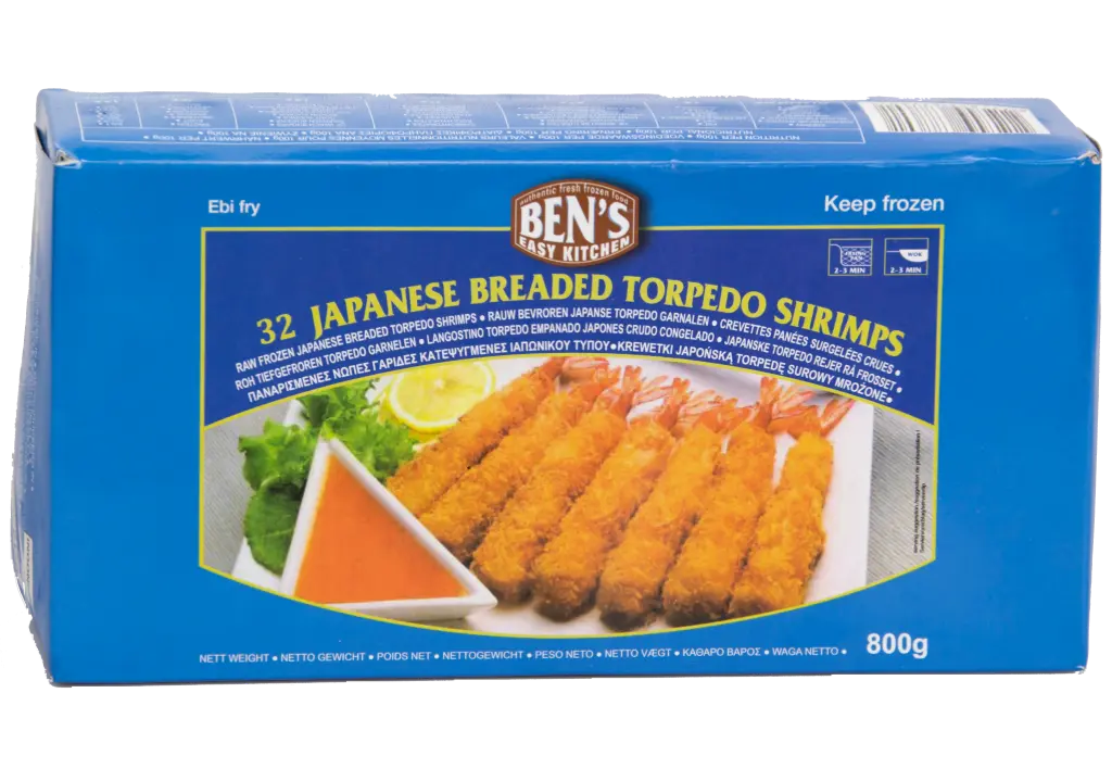 Japanse gepaneerde torpedo garnalen - 800g (32 stukken)