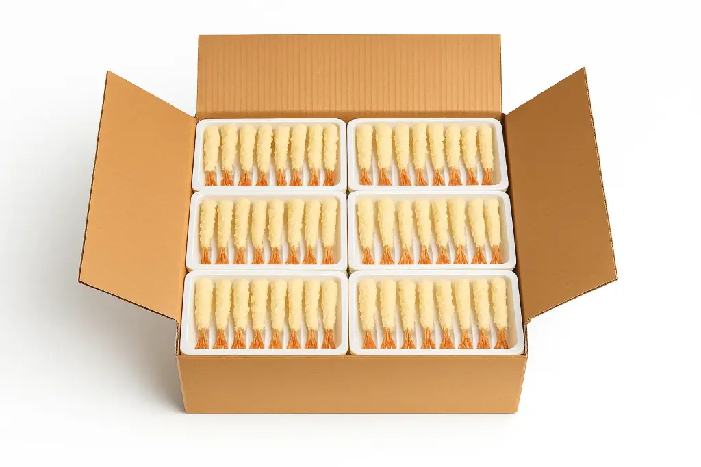 Seacon tempura ebi 3L - box (10x300g tray)