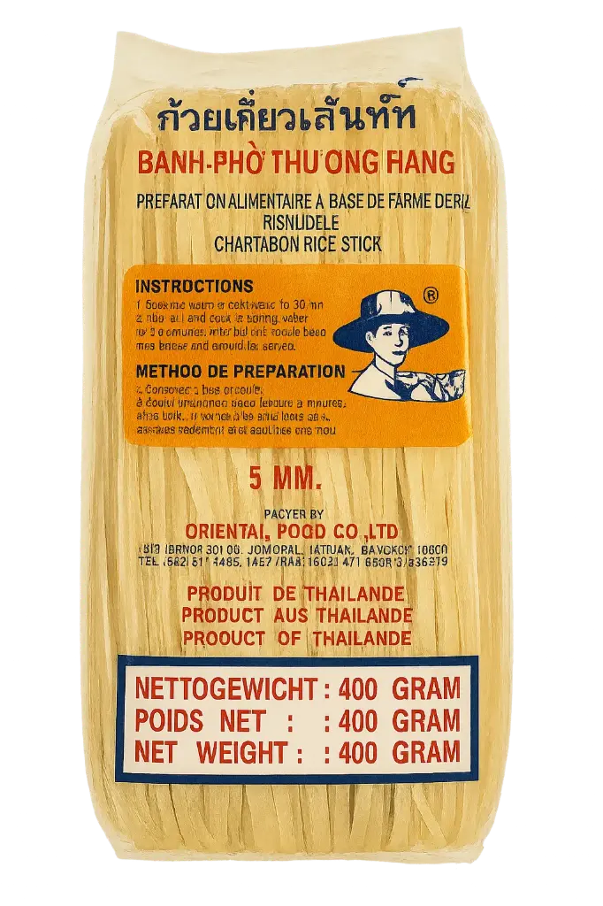 Farmer chantaboon rijst noedels/stick 3mm (400g)