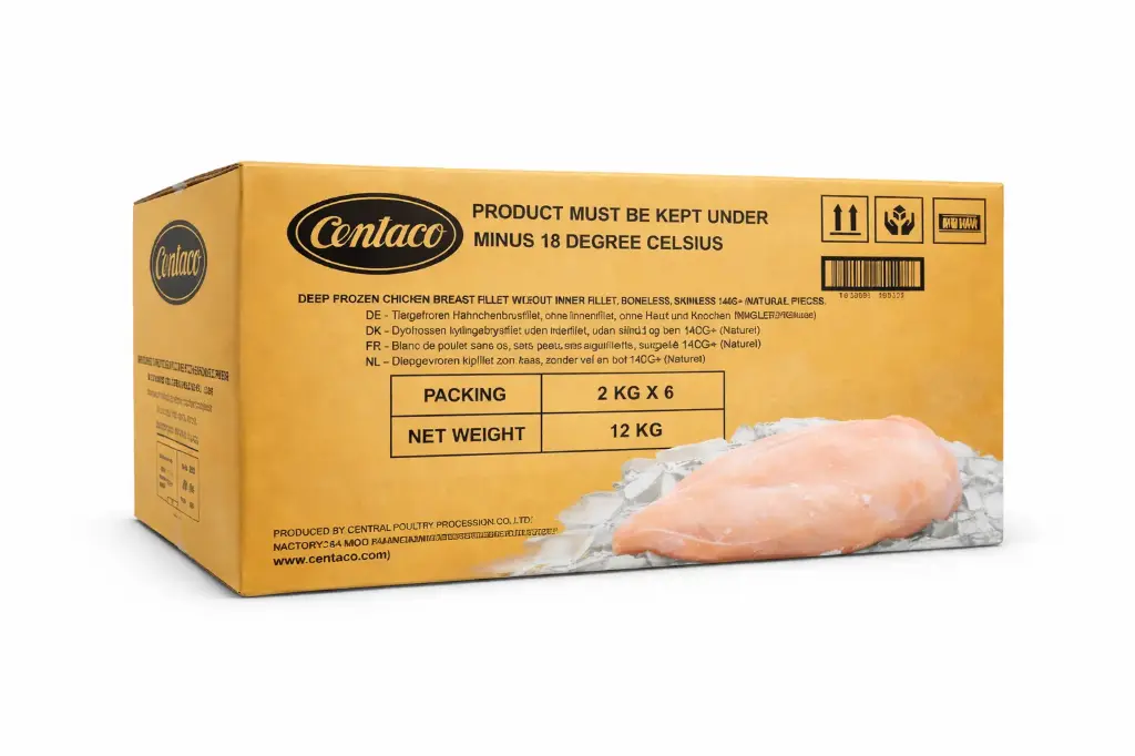 Centaco chickenbreast salt free - box (6x2kg)