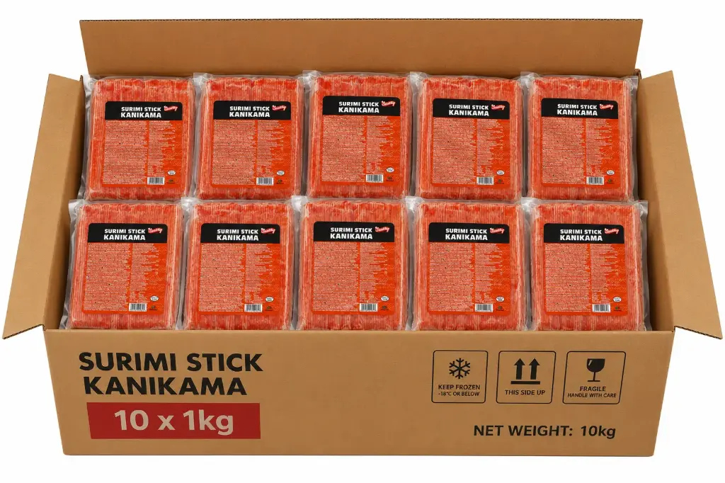 Wism. FRZ surimi krabstok18cm - doos (10x1kg)