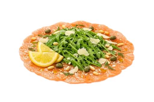 Carpaccio gerookte zalm - doos (8x10x80g)