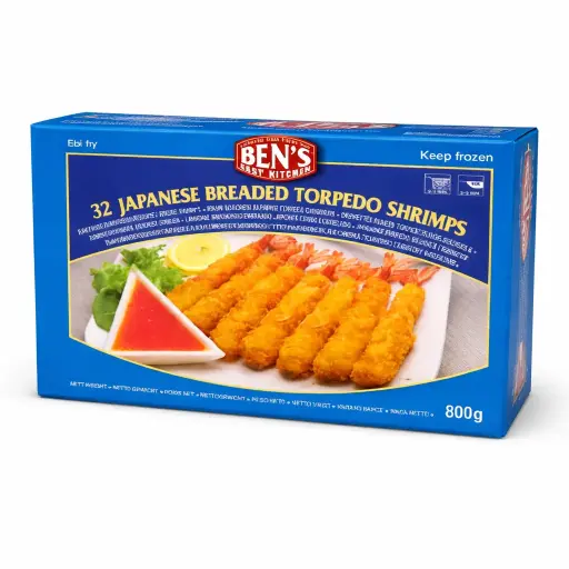 Ben's easy kitchen crispy shrimp torpedo ebi fry - 800g (37-44 stukken)