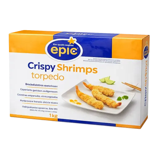 Epic crispy shrimp torpedo ebi fry - 1kg (46-55 pieces)