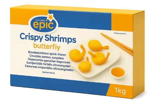 Epic crispy shrimps butterfly - 1 kg (46-55 pieces)