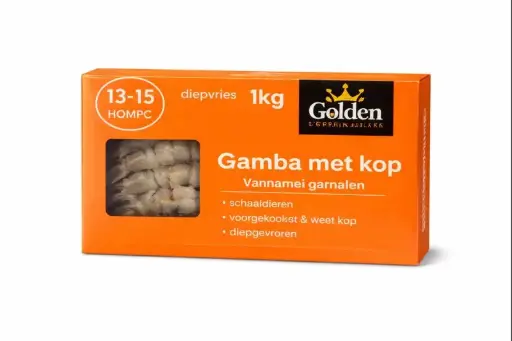Golden ocean prawn 13/15 hoso - 80% (1kg)