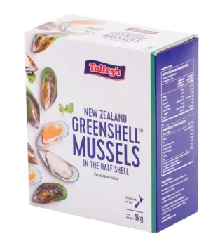 Greenshell halve schelp mosselen (1kg)