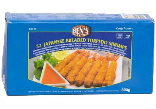 Japanse gepaneerde torpedo garnalen - 800g (32 stukken)