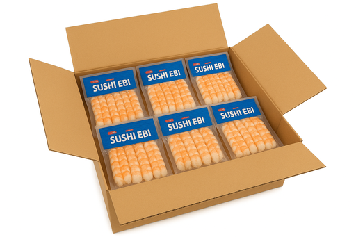 Sushi ebi 4L - box (20 tray)