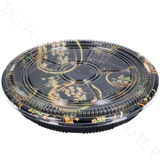 Sushi tray round 31 - box (100 pieces-321x321x48mm)