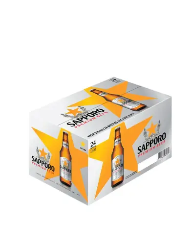 Sapporo premium bier doos (330mlx24 flessen)