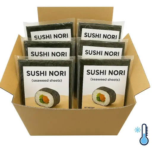 Shirakiku yaki nori gold half size sheets - box 1.3kg (10x100 vellen)