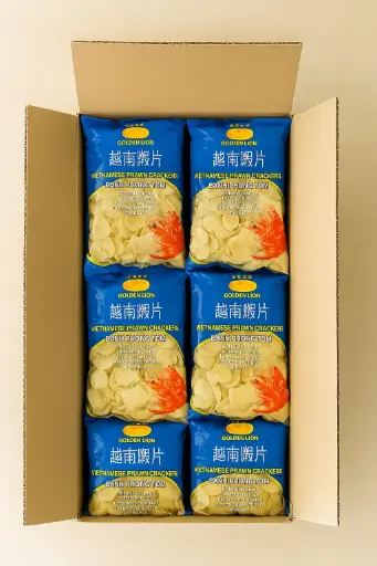 Golden lion Vietnamese prawn crackers- box (6x2kg)