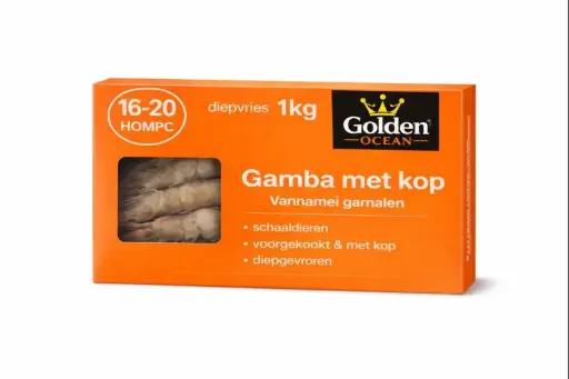 Golden ocean gamba 16/20 hoso - 80% (1KG) 